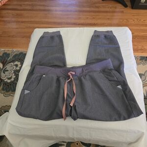 Figs Heathered Blue Technical Collection Zamora Jogger Scrub Pants